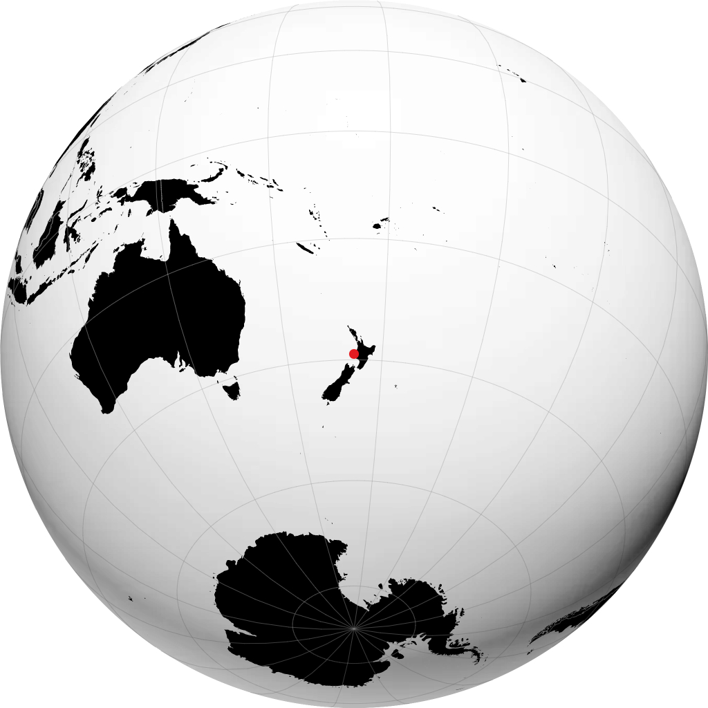 New Plymouth on the globe