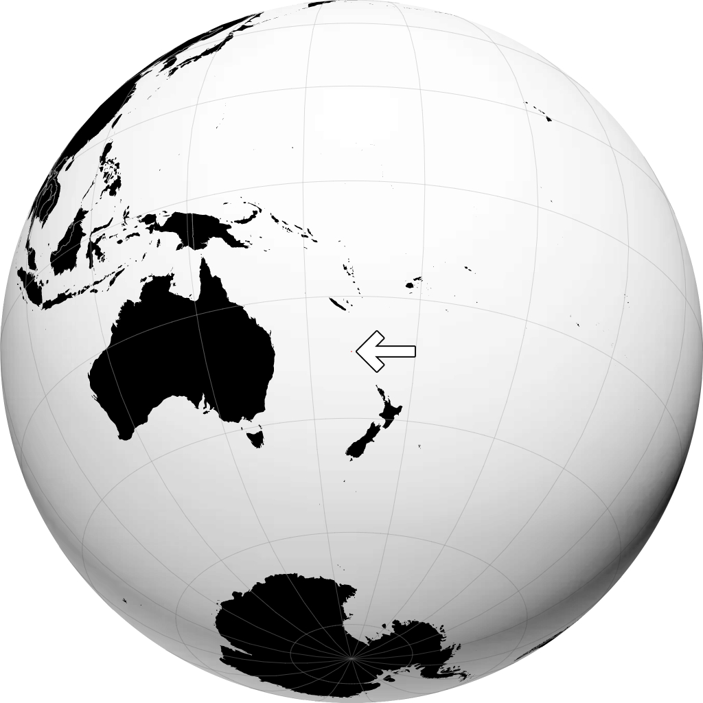 Norfolk Island on the globe