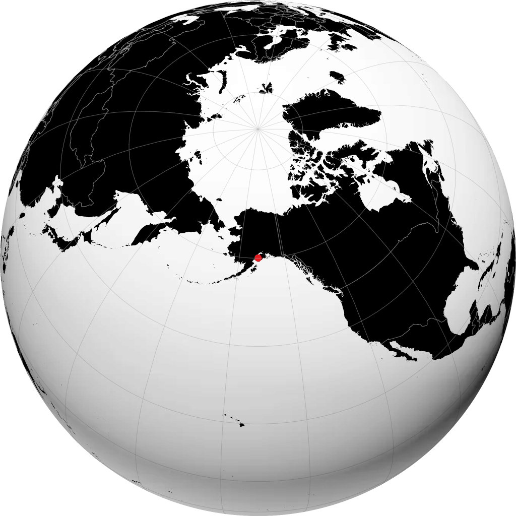 Ninilchik on the globe