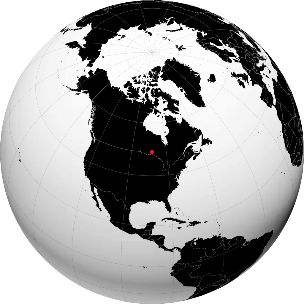 Nipigon on the globe