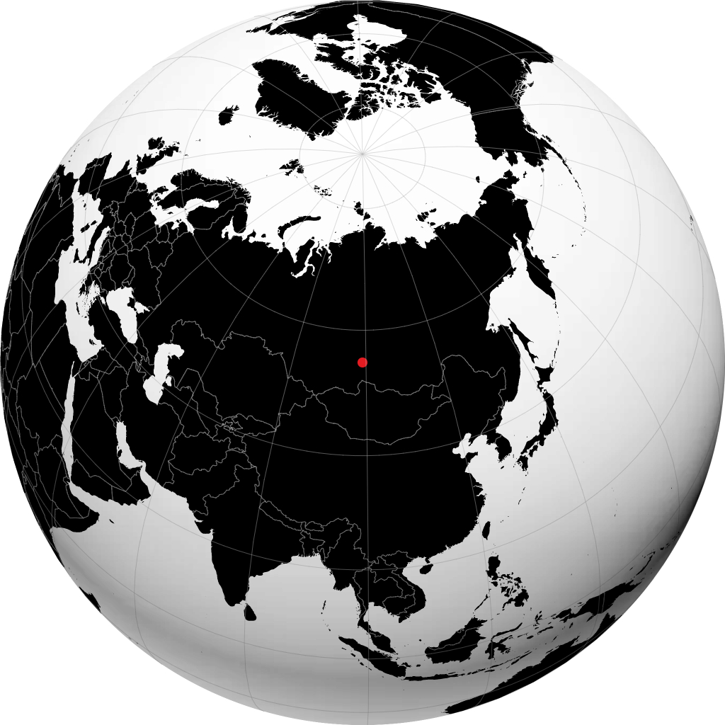 Nizhneudinsk on the globe