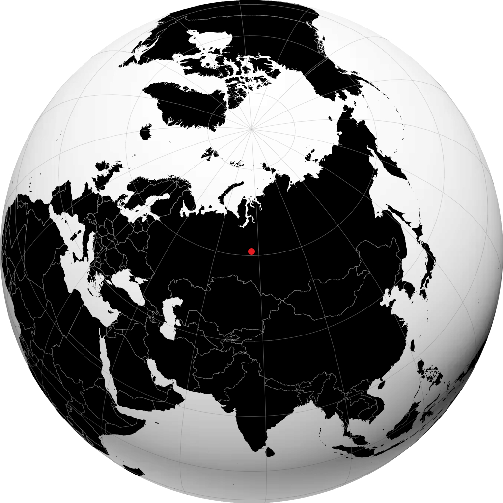 Nizhnevartovsk on the globe