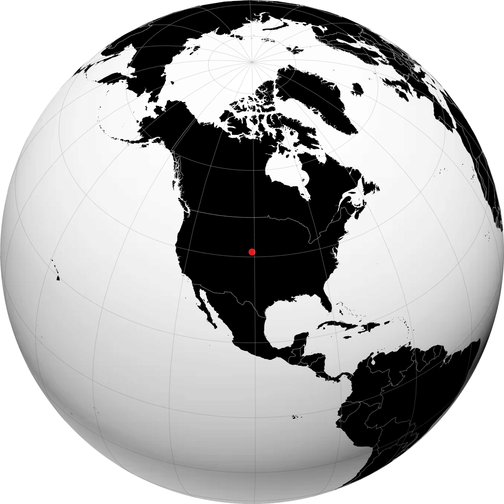 North Platte on the globe