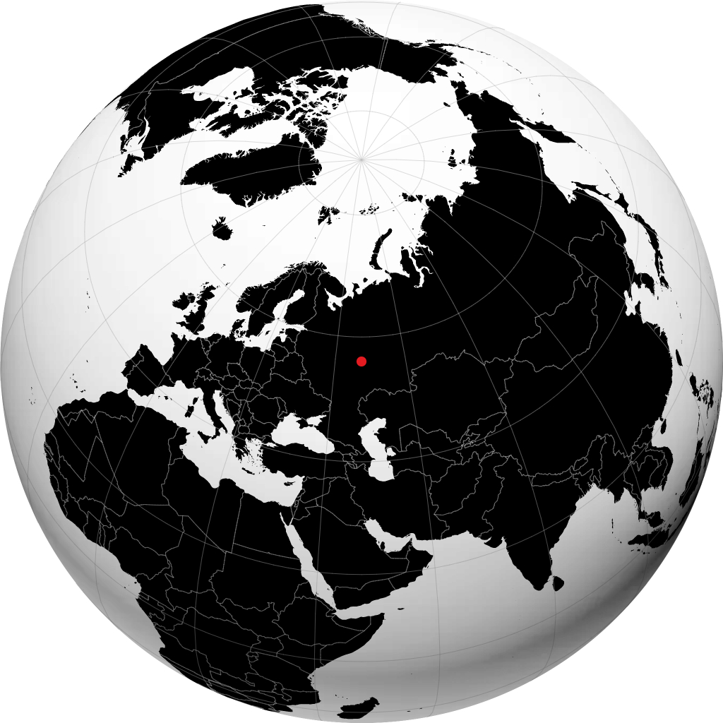 Novocheboksarsk on the globe