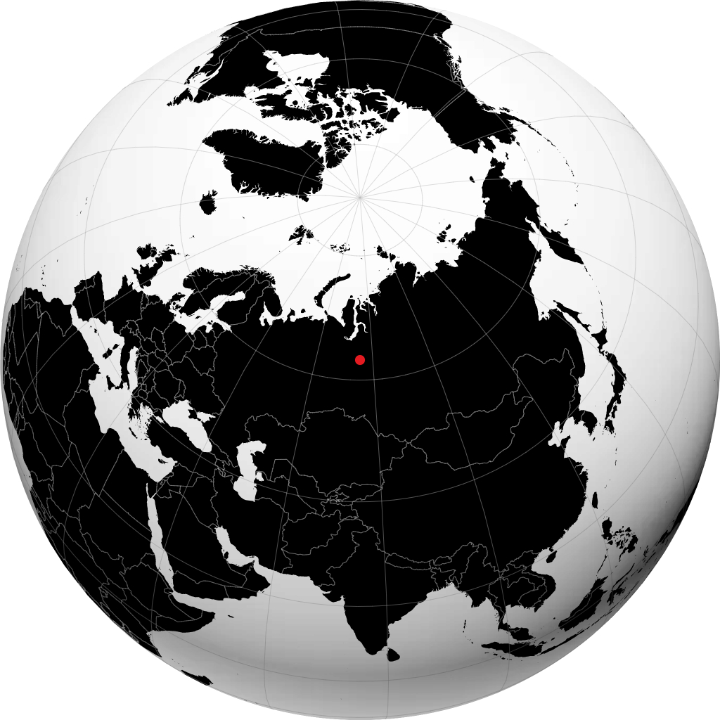 Noyabrsk on the globe