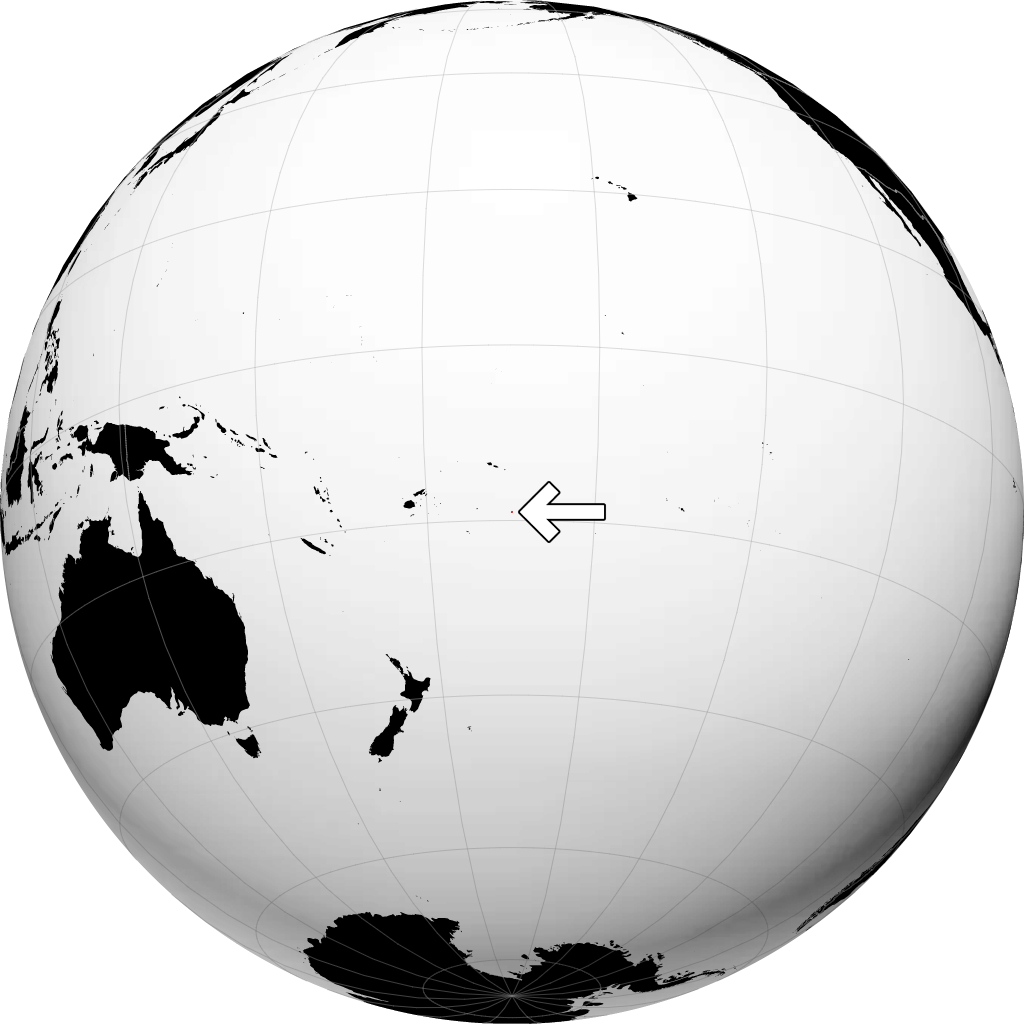 Niue on the globe