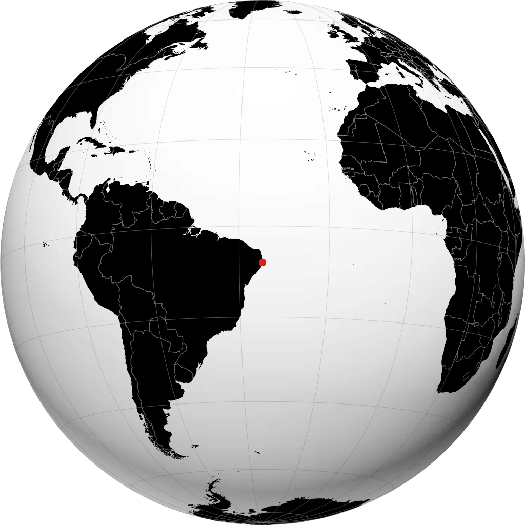 Olinda on the globe