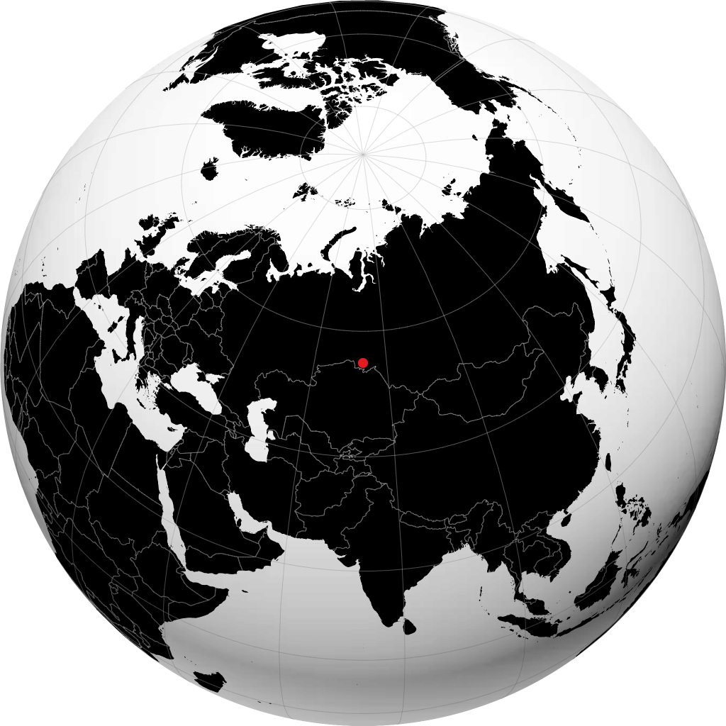 Omsk on the globe