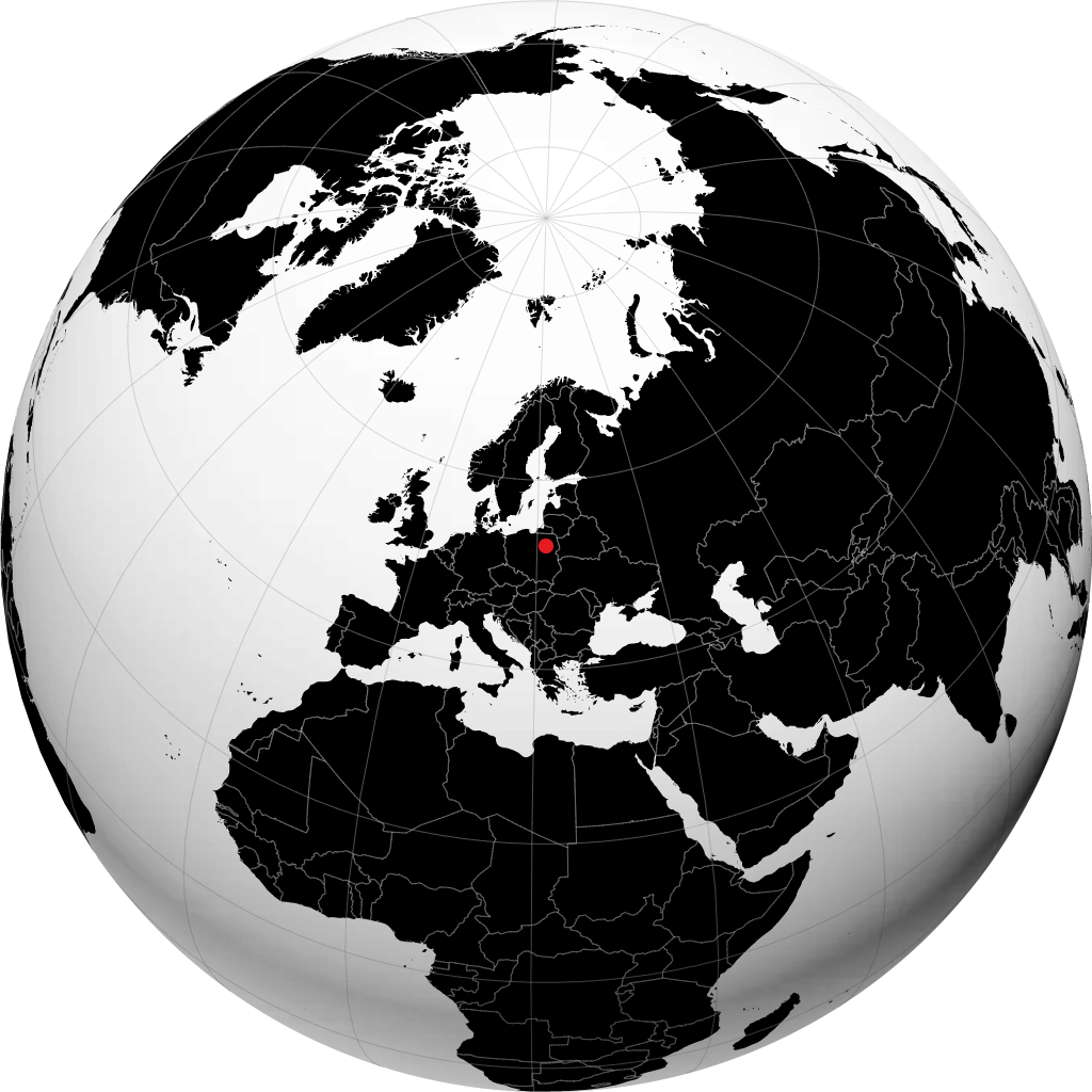 Ostrołęka on the globe