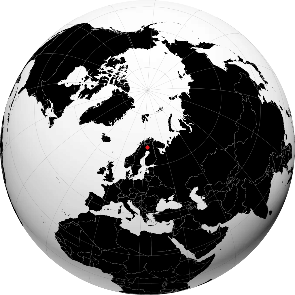 Pajala on the globe