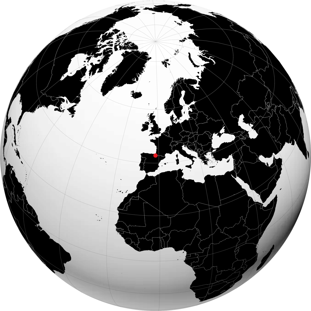 Pamplona on the globe