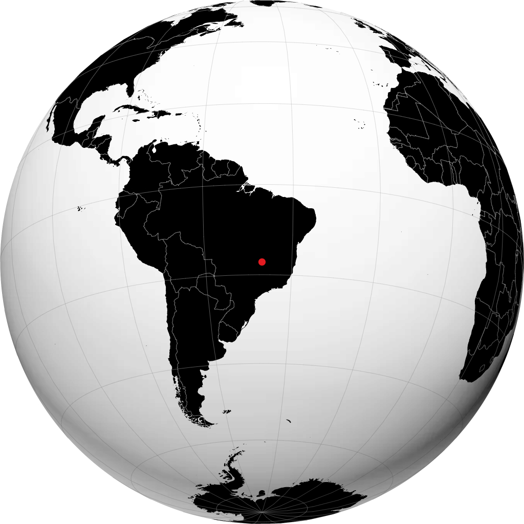 Paracatu on the globe