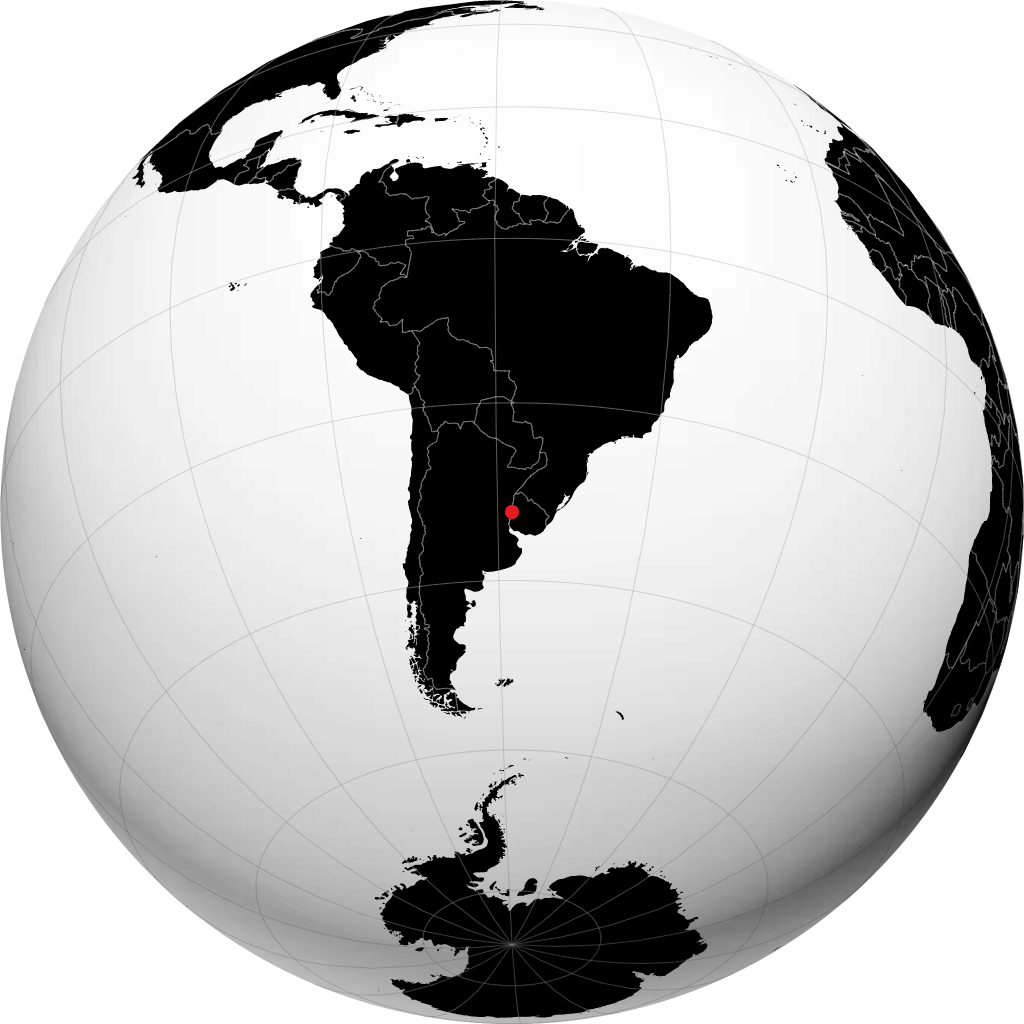 Paysandú on the globe