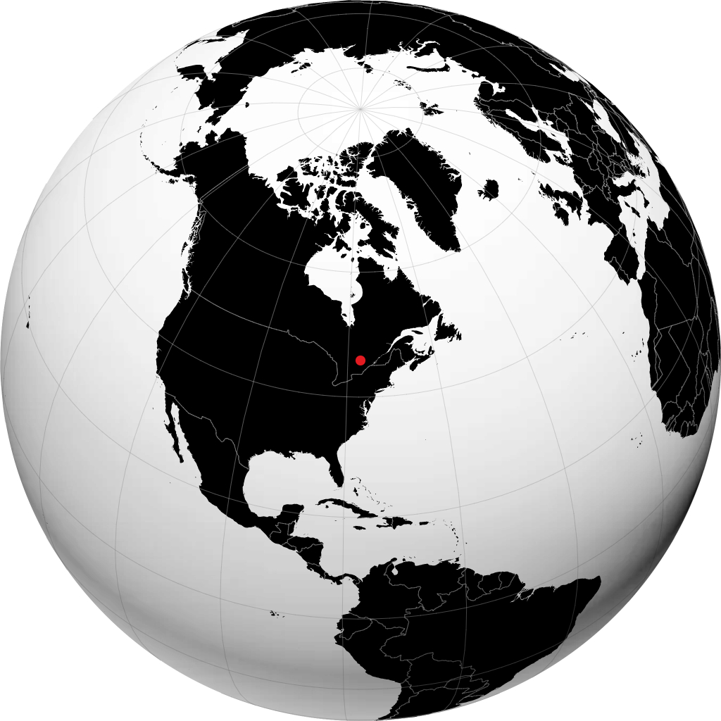 Pembroke on the globe