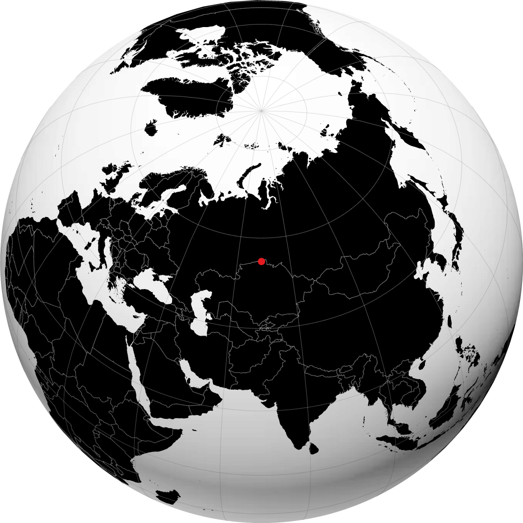 Petropavl on the globe