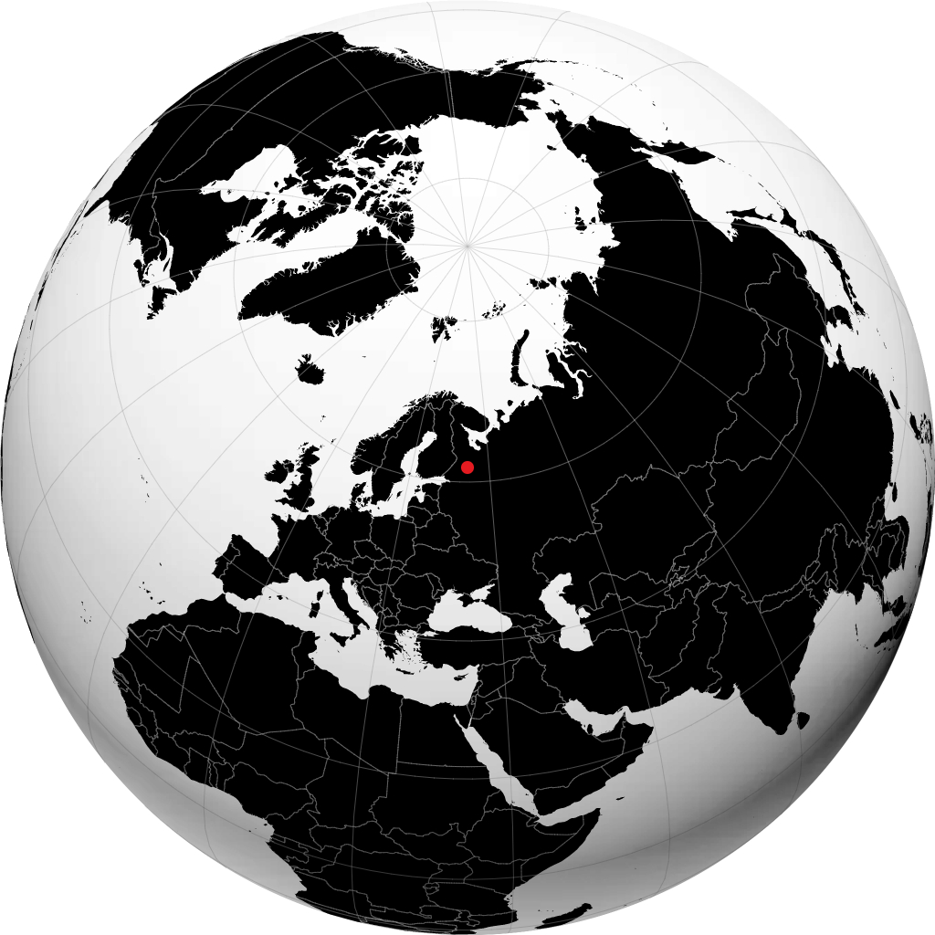 Petrozavodsk on the globe