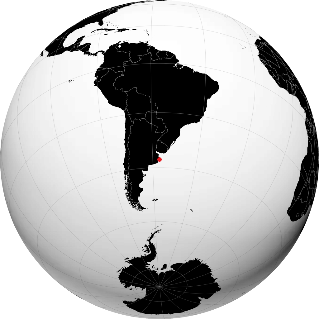 Pinamar on the globe