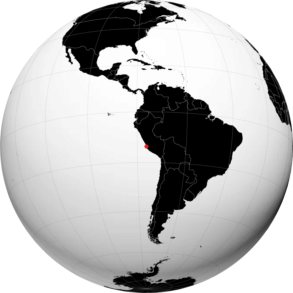 Pisco on the globe