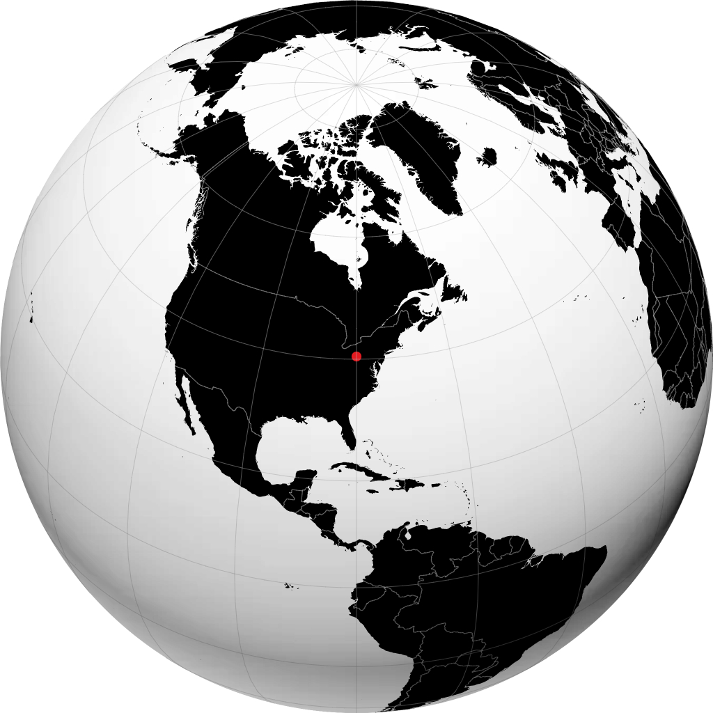 Pittsburgh on the globe