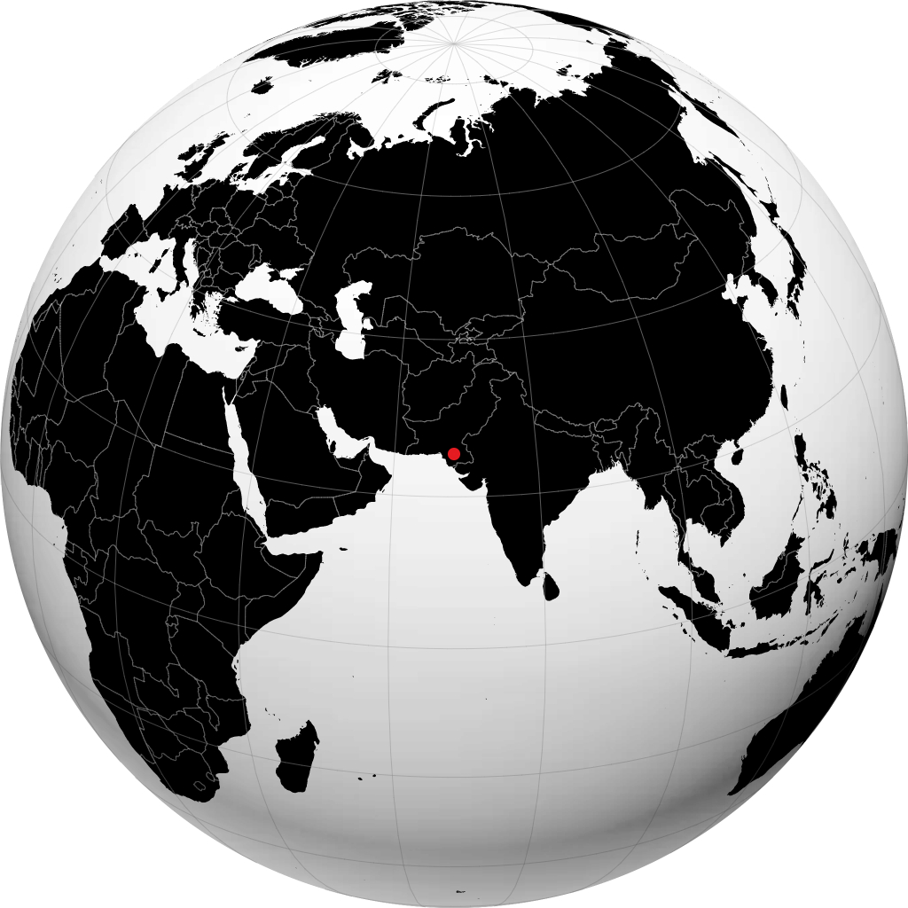 Hyderābād on the globe