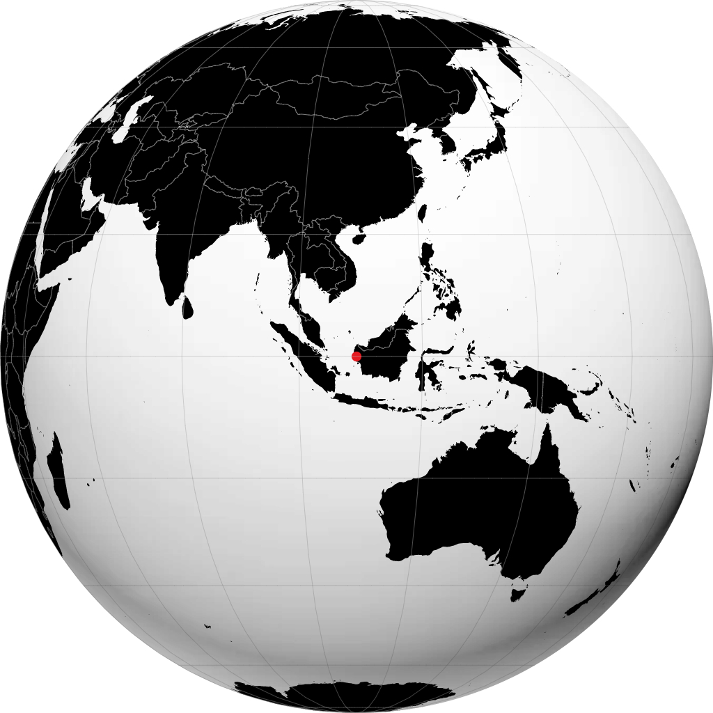 Pontianak on the globe