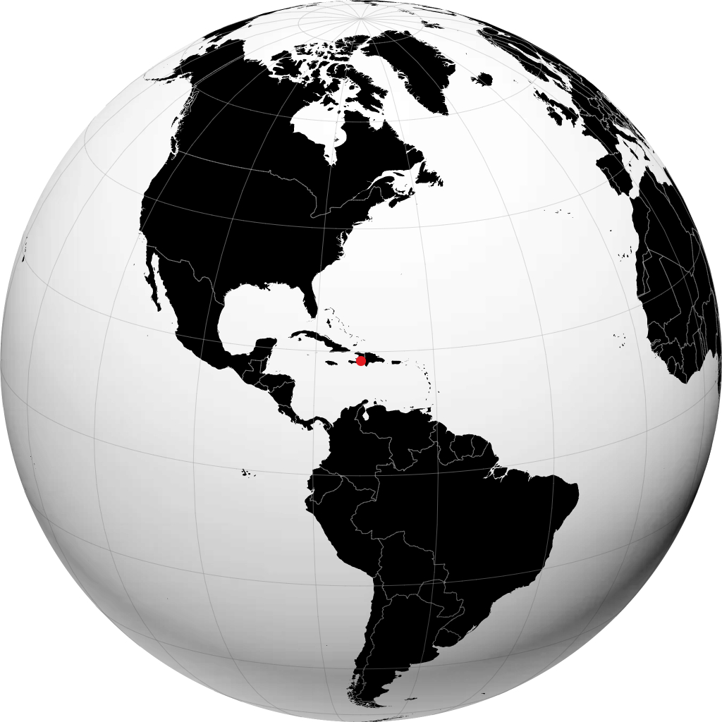 Port-au-Prince on the globe