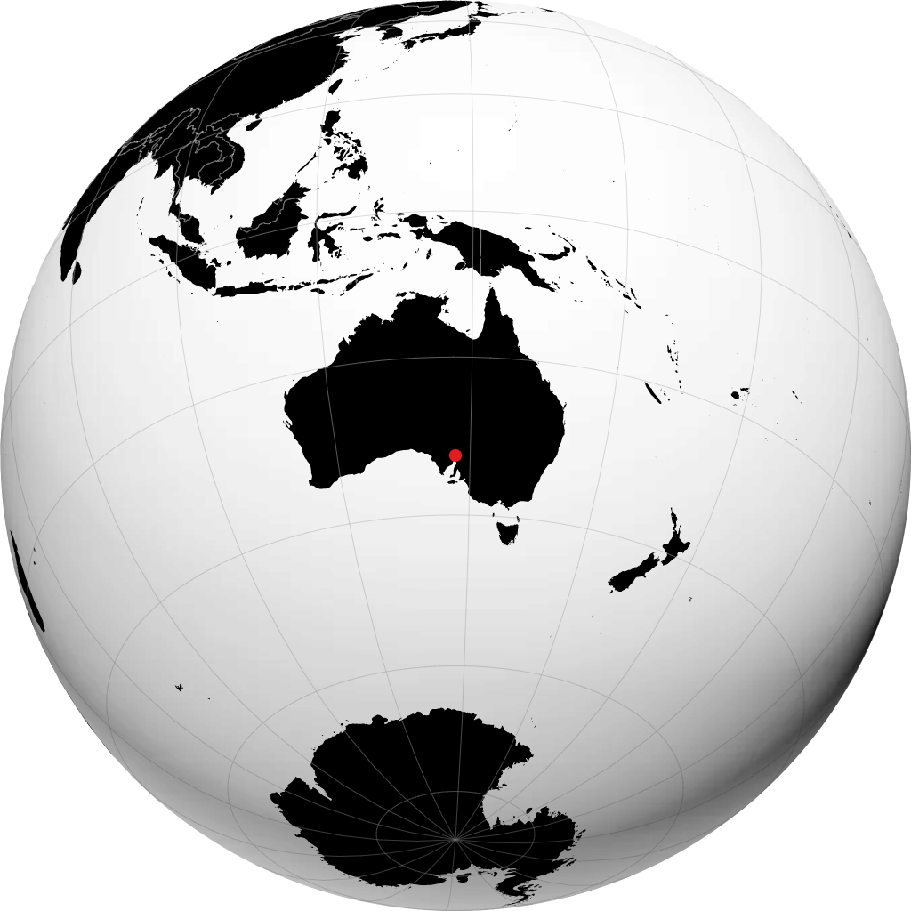 Port Augusta on the globe