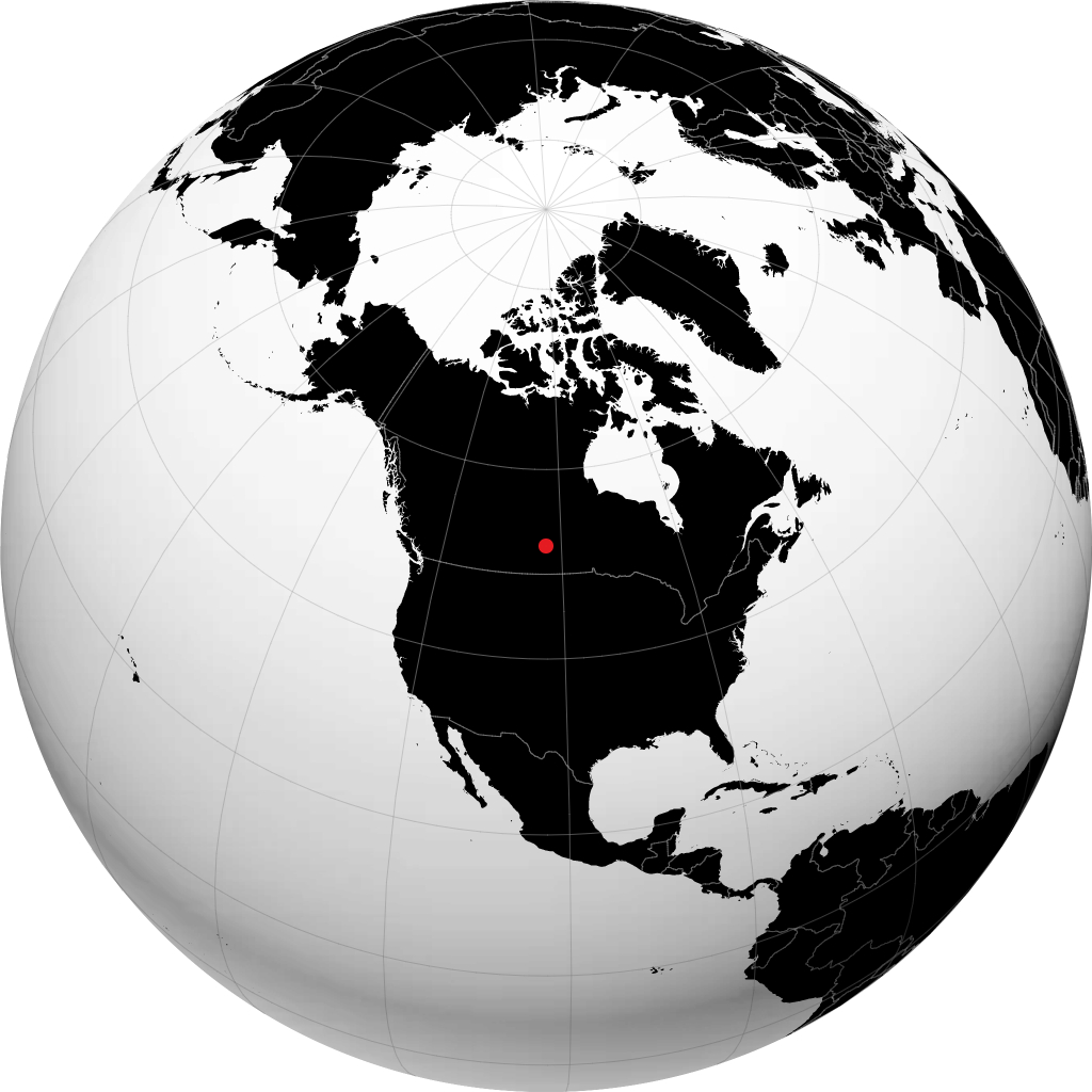 Preeceville on the globe