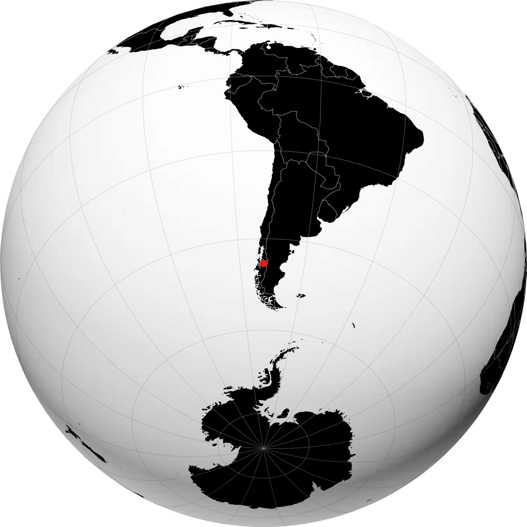 Puerto Aisén on the globe