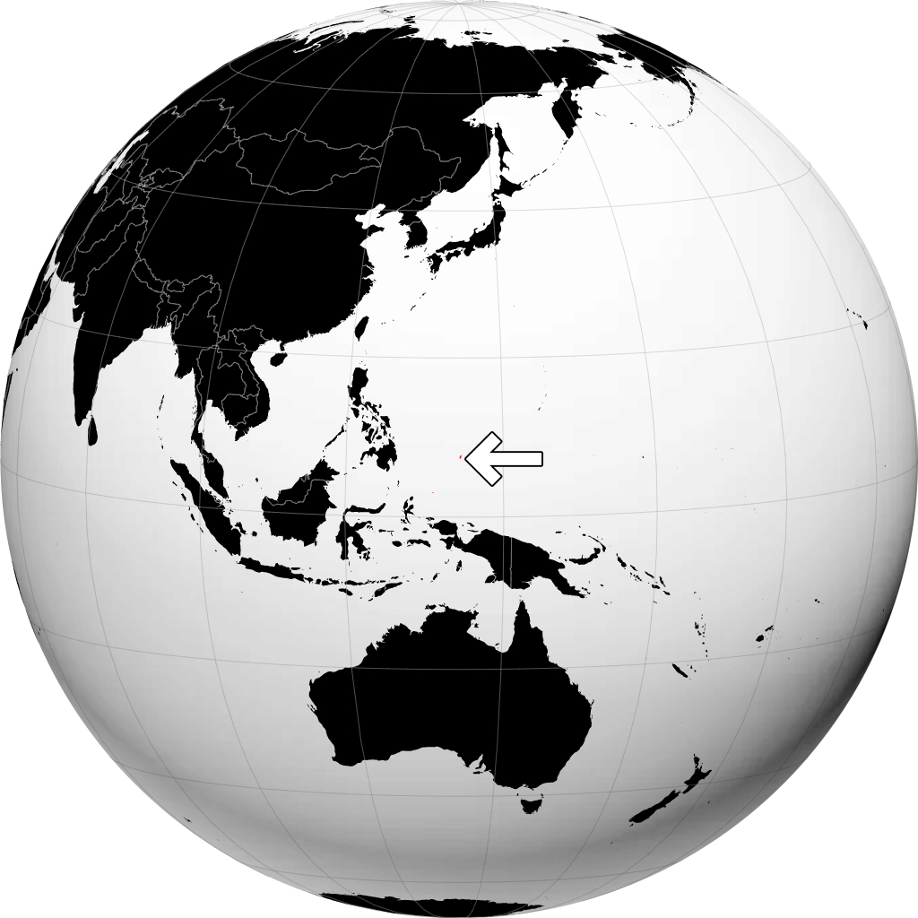 Palau on the globe