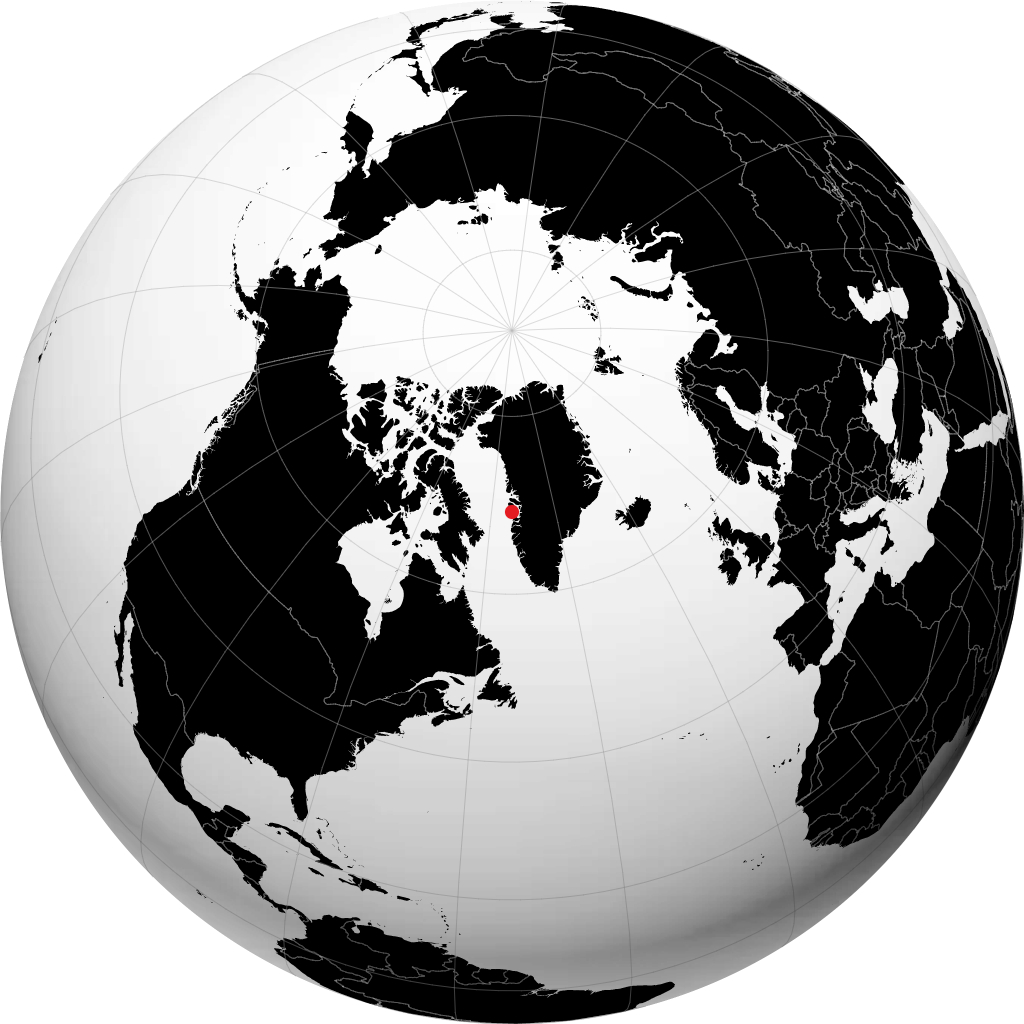 Qeqertarsuaq on the globe