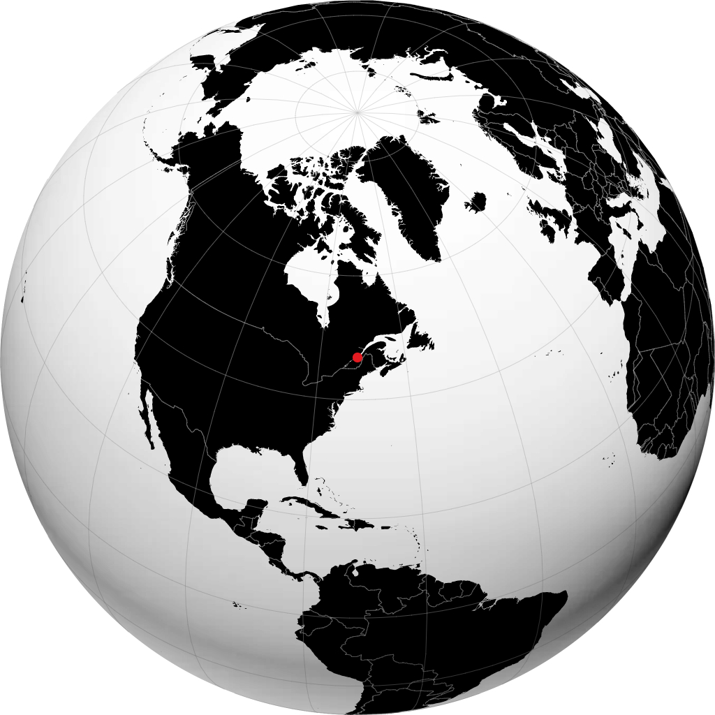 Québec on the globe