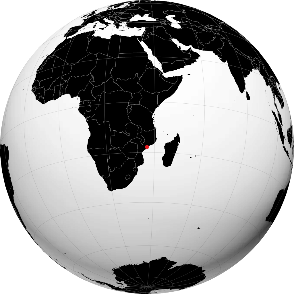 Quelimane on the globe