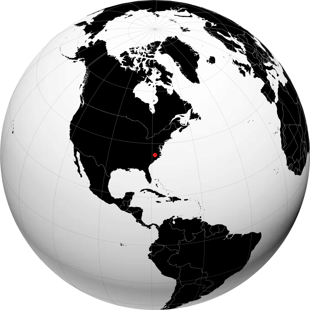 Raleigh on the globe