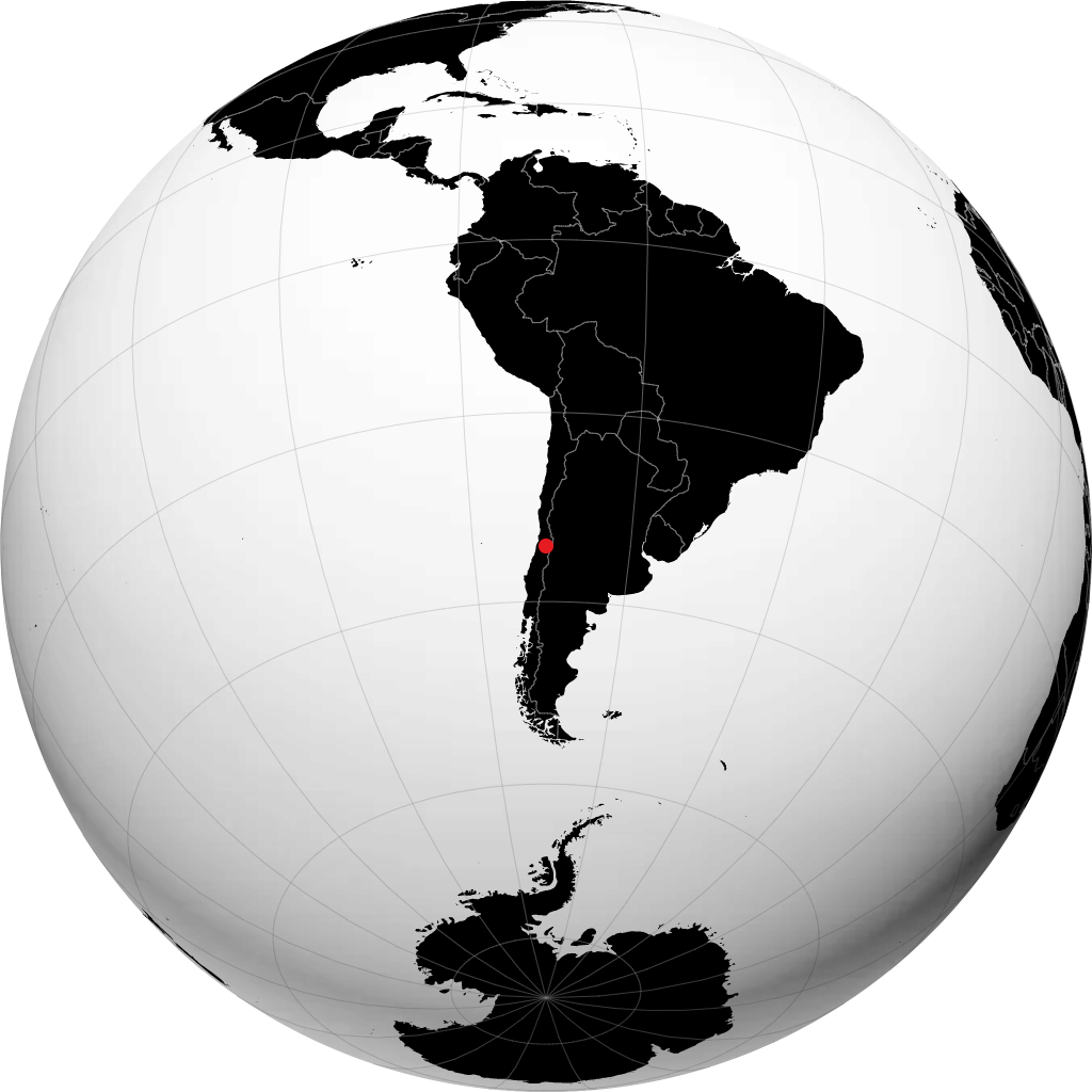 Rancagua on the globe