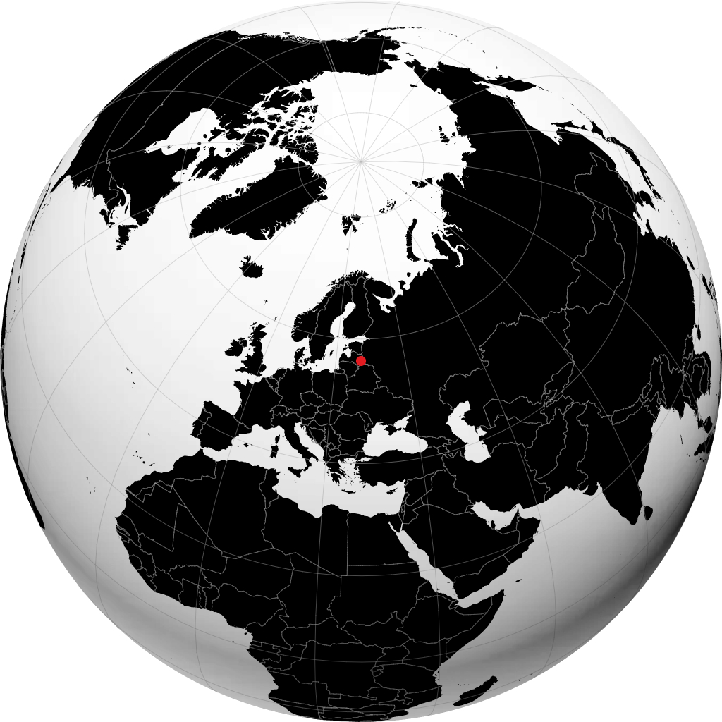 Rēzekne on the globe