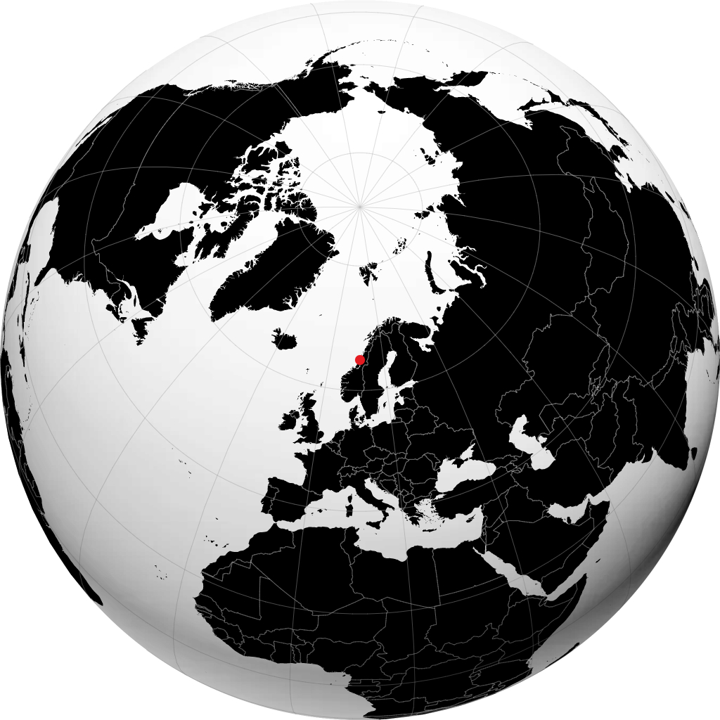 Rørvik on the globe