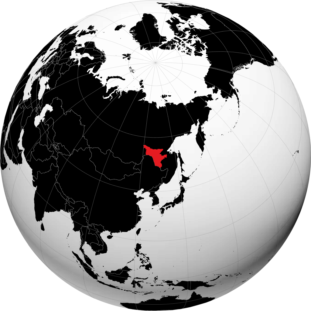 Amurskaya Oblast\' on the globe