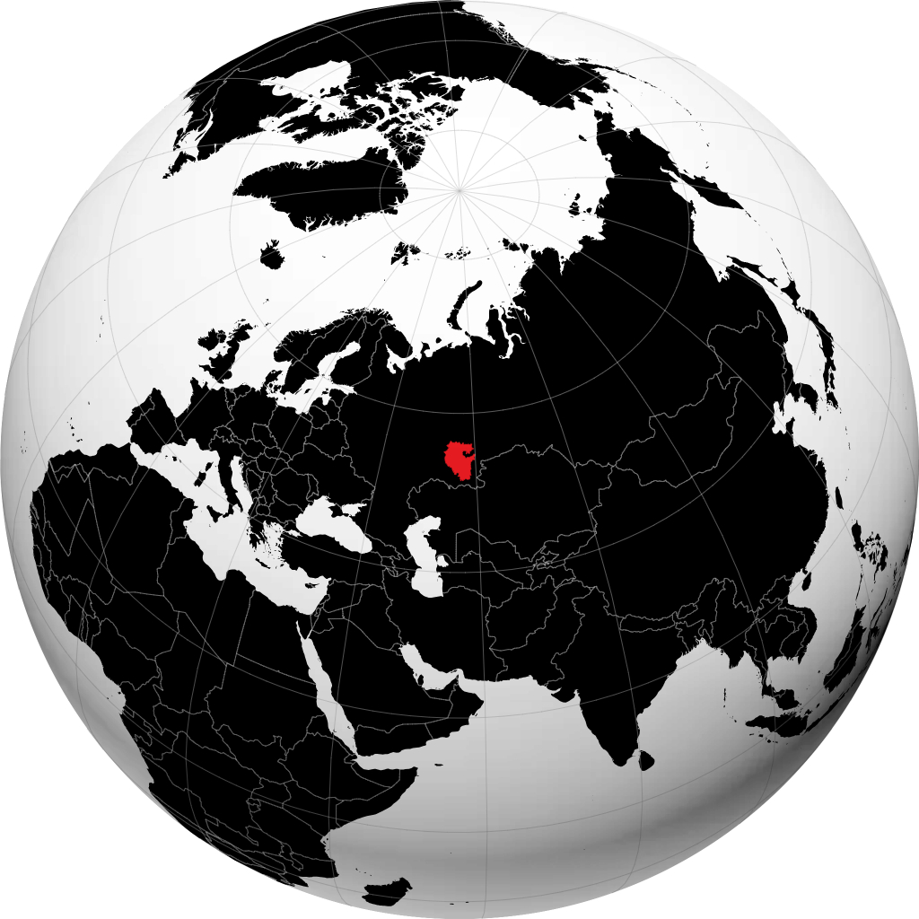 Bashkortostan on the globe