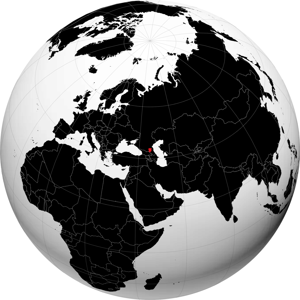 Chechnya on the globe