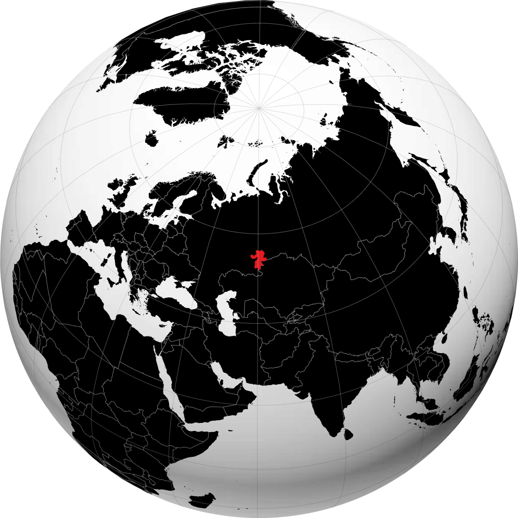 Chelyabinskaya Oblast\' on the globe