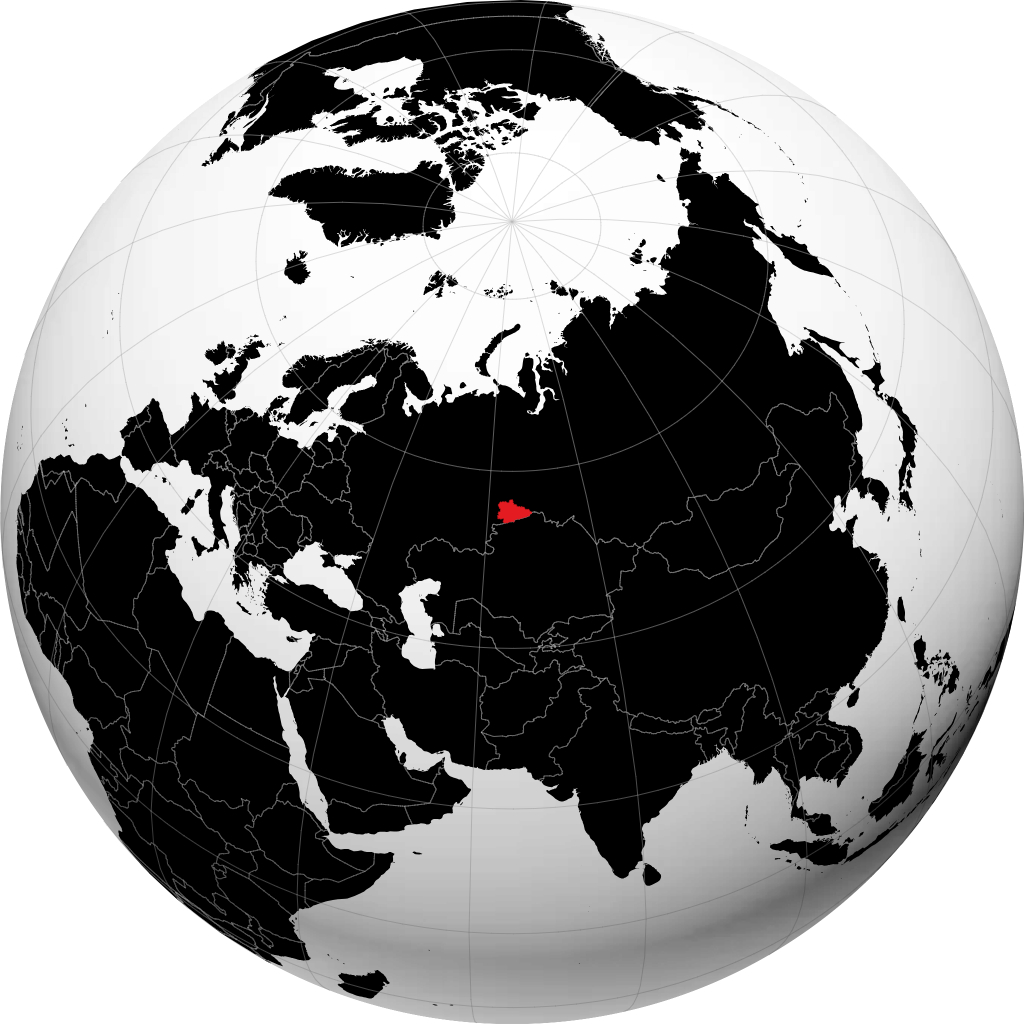 Kurganskaya Oblast\' on the globe