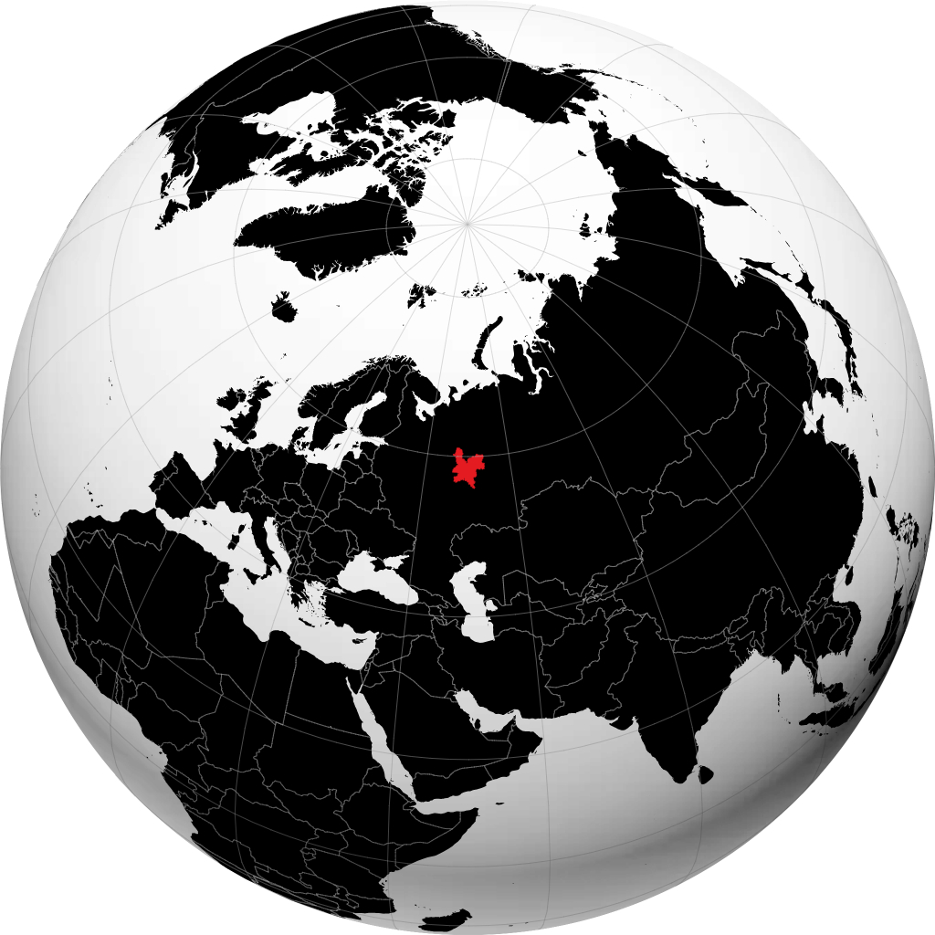 Kirovskaya Oblast\' on the globe