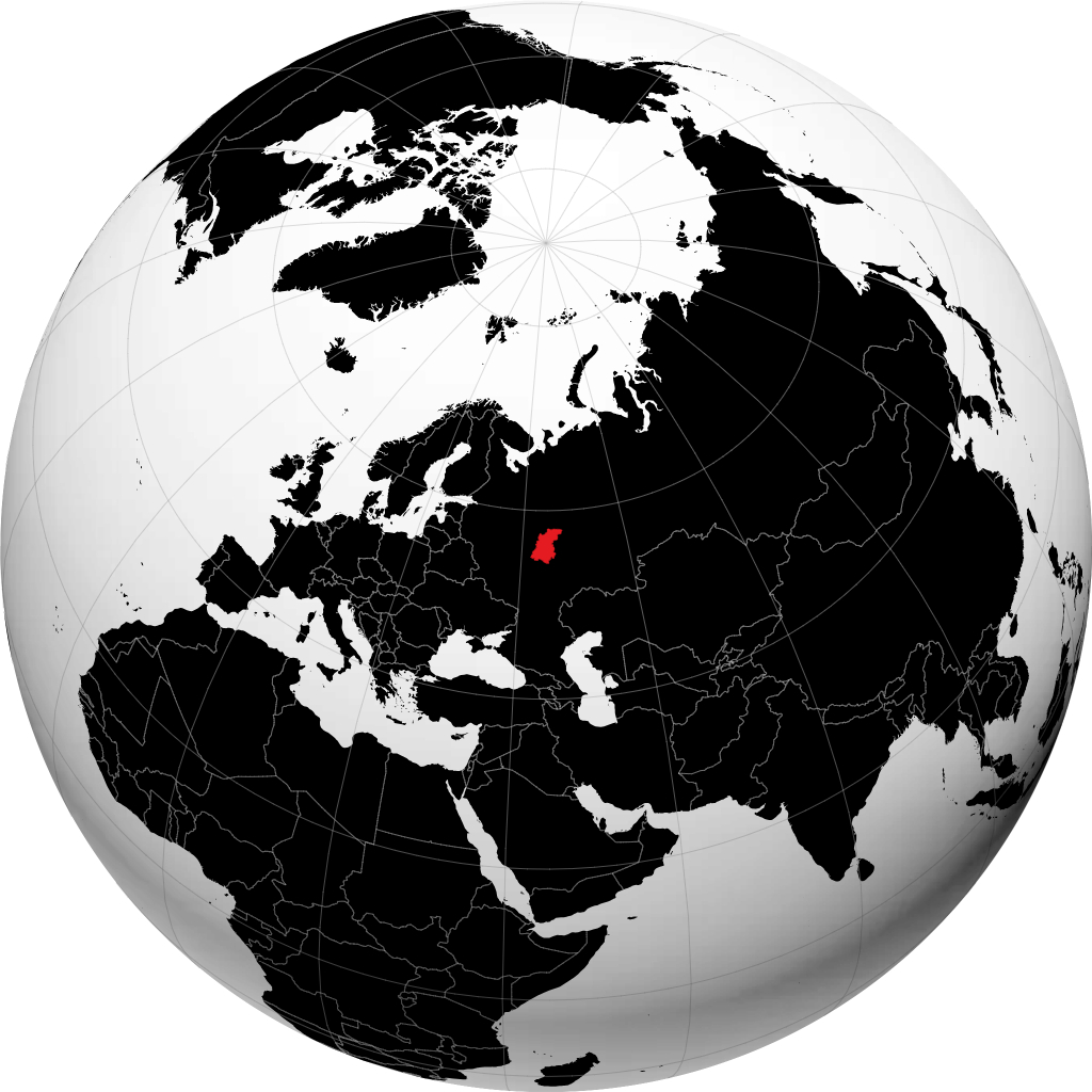 Nizhegorodskaya Oblast\' on the globe