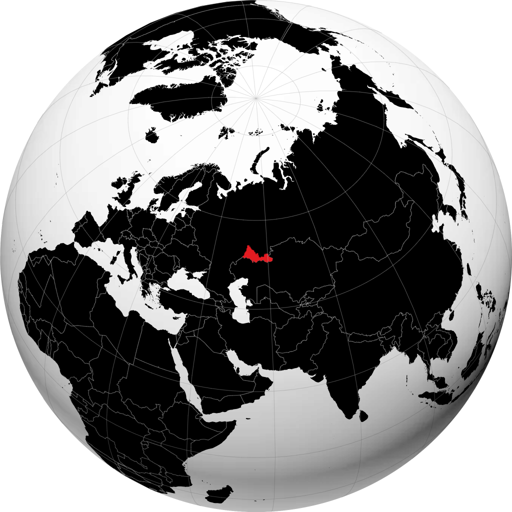 Orenburgskaya Oblast\' on the globe