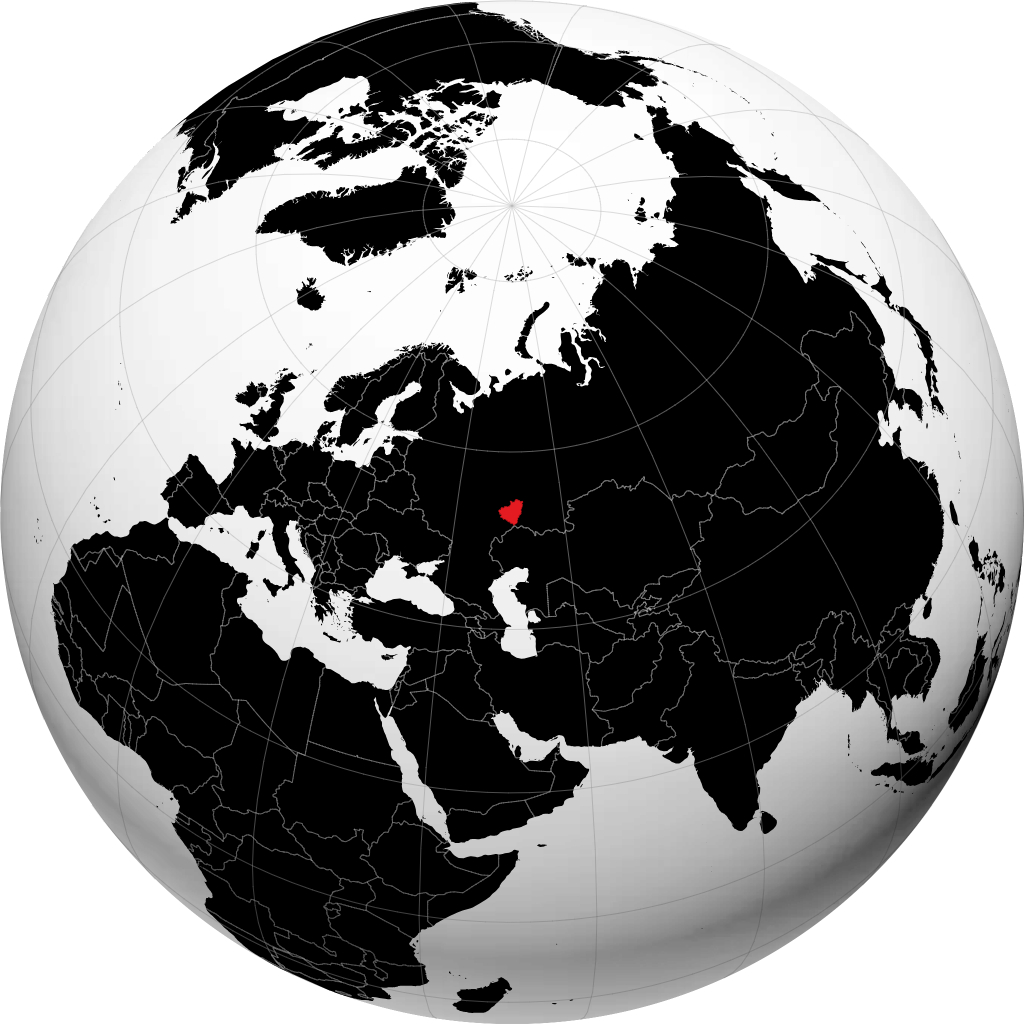 Samarskaya Oblast\' on the globe