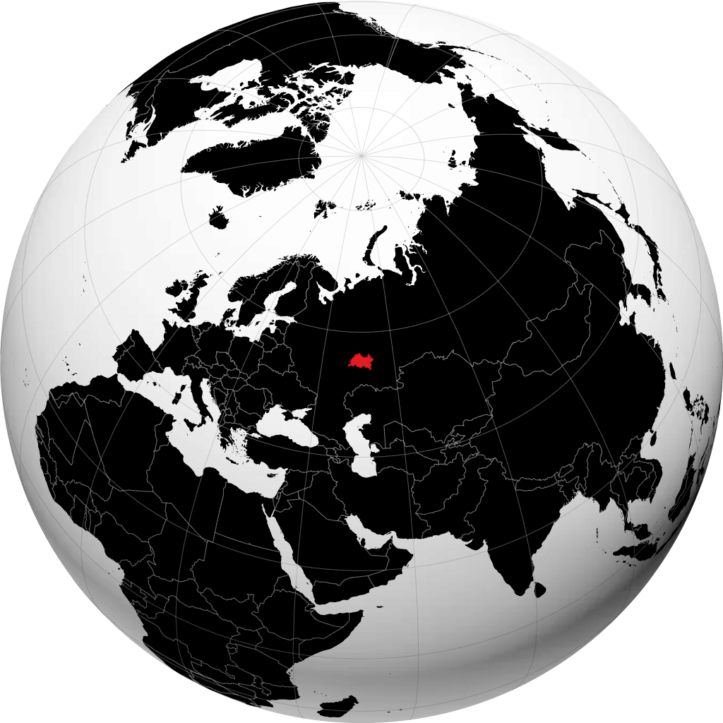 Tatarstan on the globe