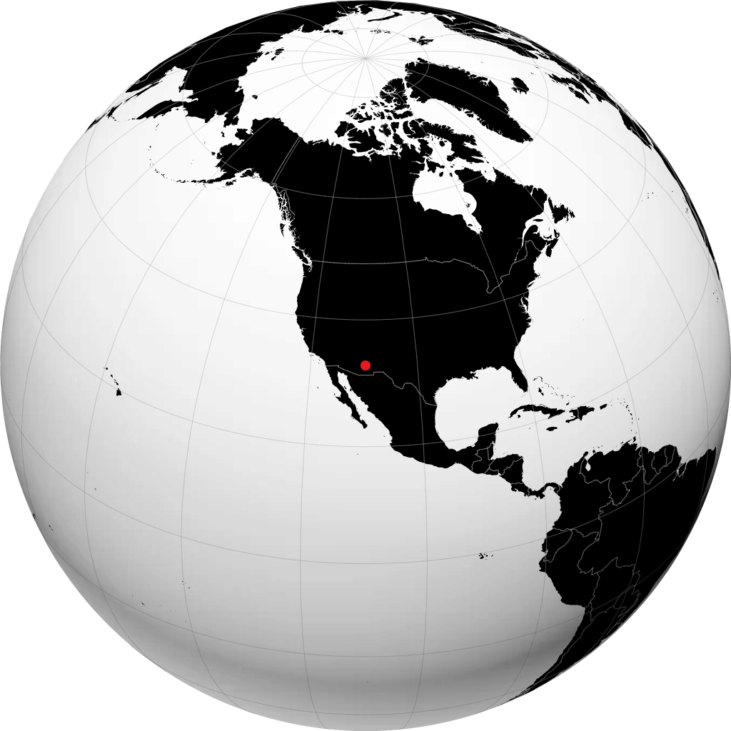 Safford on the globe