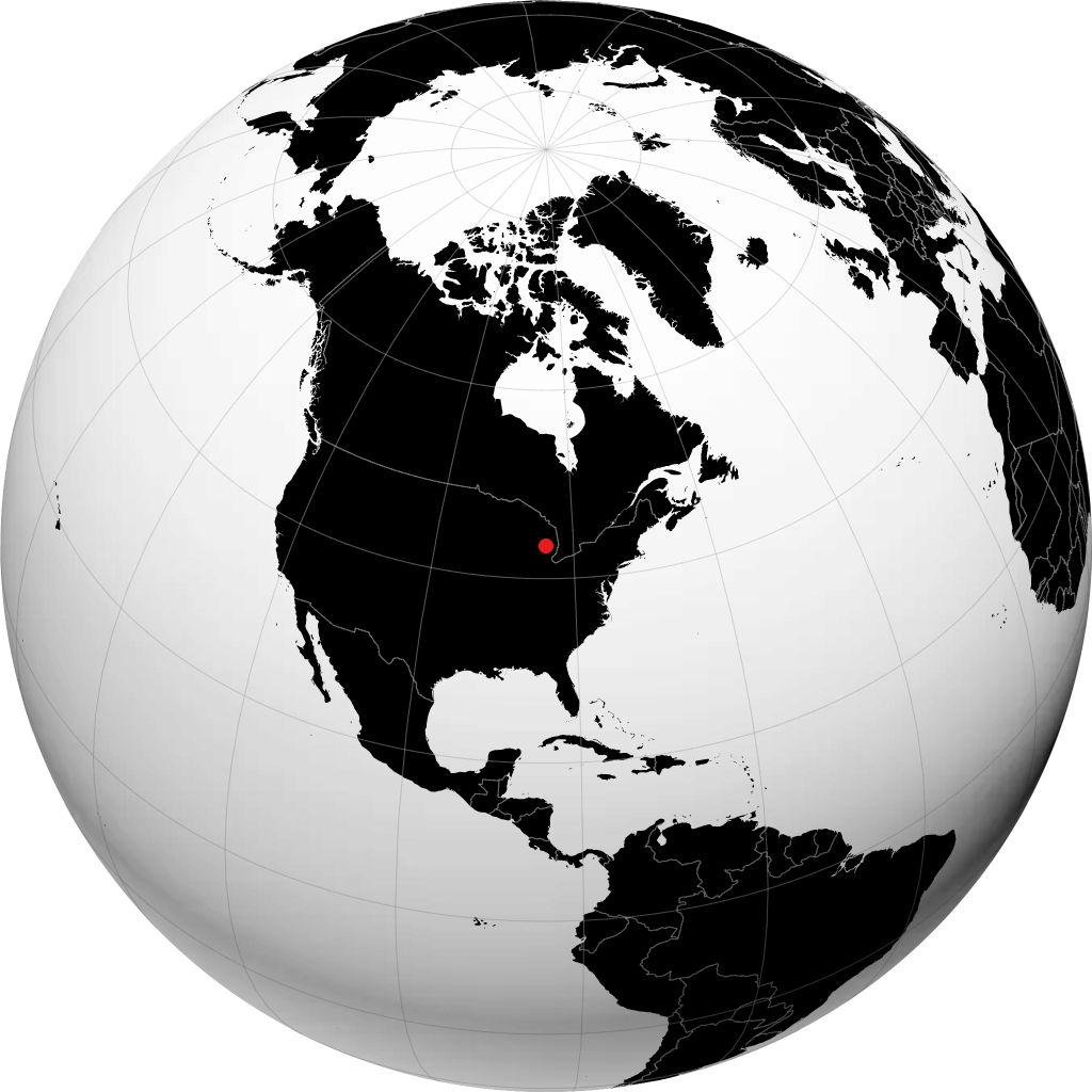 Saginaw on the globe