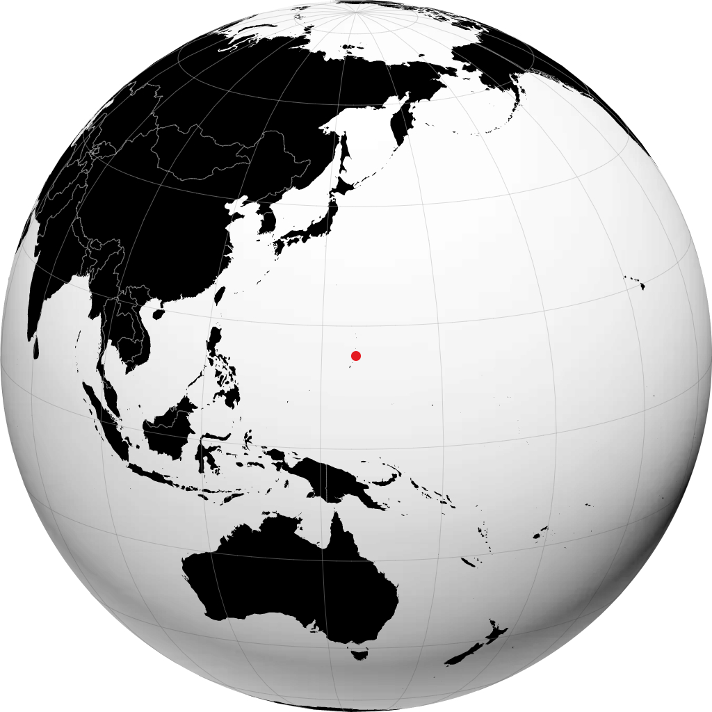 Saipan on the globe